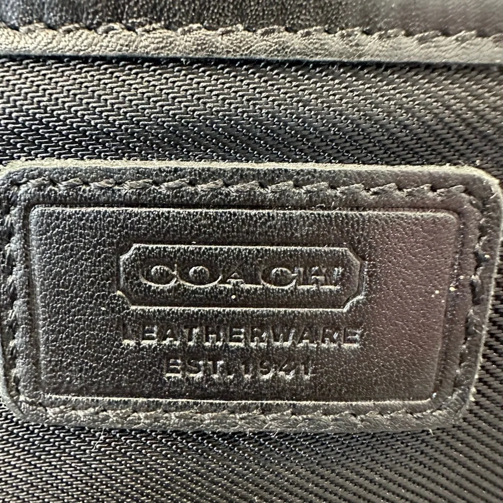 VINTAGE Coach Black Nylon & Leather Briefcase/Laptop Bag 51113
